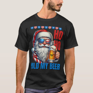 T-shirt Père Noël drôle Noël Juillet 4 Patriote Hol
