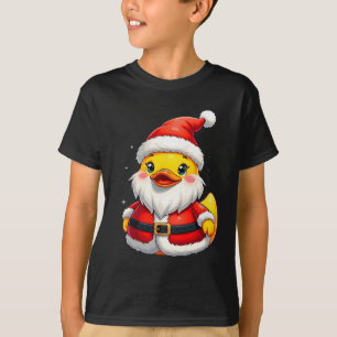 T-shirt Père Noël en caoutchouc canard mignonne Noël vacan