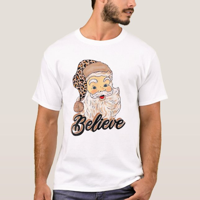 T-shirt Père Noël en costume avec (Devant)