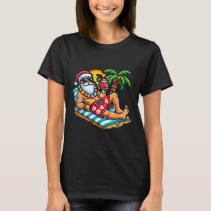 T-shirt Père Noël en maillot de bain Noël en juillet à la 