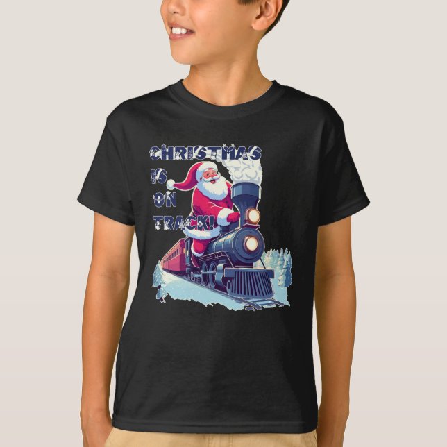 T-shirt Père Noël en train (Devant)