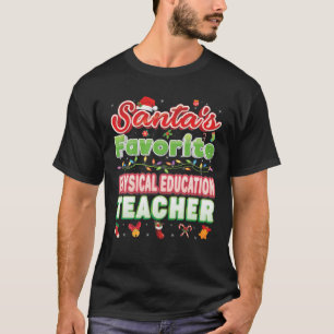 T-shirt père Noël Enseignant de l'éducation physique favor