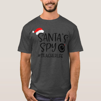 T-shirt Père Noël Enseignant Favori Père Noël Spy Enseigna