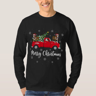 T-shirt Père Noël équitation Arbre de Noël Camion Rat Terr