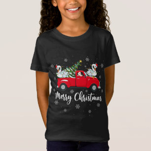 T-Shirt Père Noël équitation Arbre de Noël Camion Swan Bir