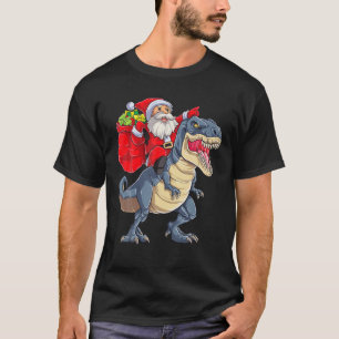 T-shirt Père Noël équitation Dinosaur T Rex Cadeaux de Noë