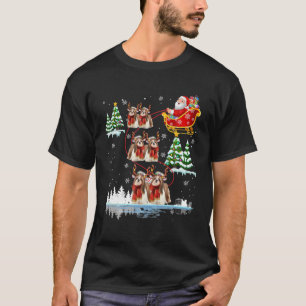 T-shirt père Noël équitation Shih Tzu Reindeer Noël Pajama
