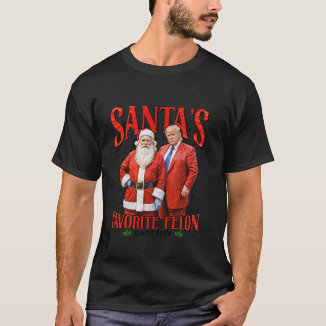 T-shirt Père Noël est le Felon favori depuis 2024 Noël Noë (Devant)