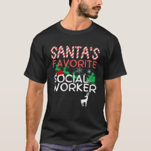 T-shirt Père Noël est l'école préférée travailleur social