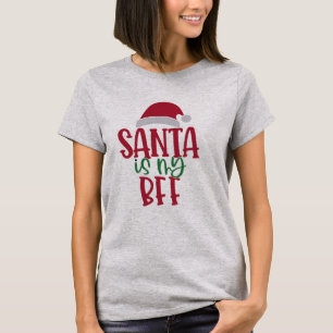 T-shirt Père Noël est mon BFF DON de Noël amusant pour Bes