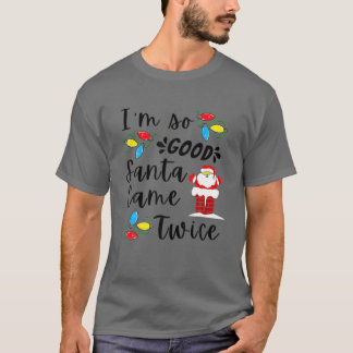 T-shirt Père Noël Est Venu Deux Fois Pun Adulte Famille No