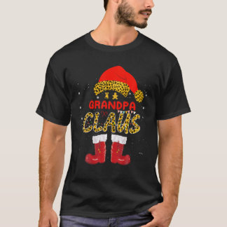T-shirt Père Noël Et Elf GRANDPA Claus Leopard Noël