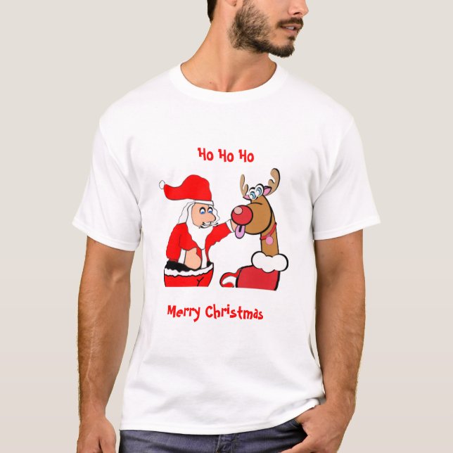 T-shirt Père Noël et Rudolph (Devant)
