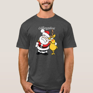 T-shirt Père Noël et Rudolph : Codependent