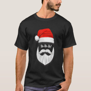 T-shirt Père Noël Face Ho Ho Ho Mignonne Hommes Femmes Enf