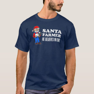 T-shirt Père Noël Farmer Croit En Un Pun À Ewe