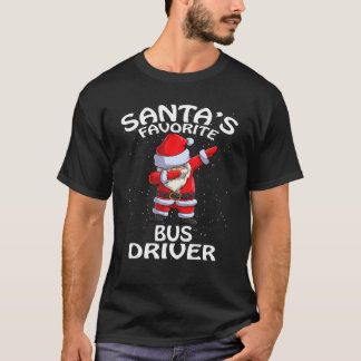 T-shirt Père Noël Favori Bus Driver Noël