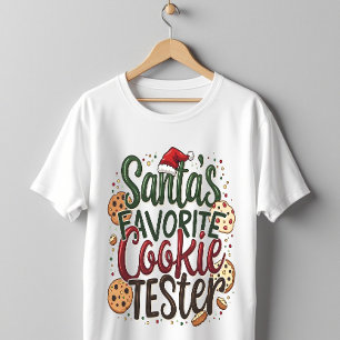 T-shirt Père Noël Favori Cookie Tetser