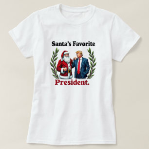 T-shirt Père Noël Favori du président Trump Noël