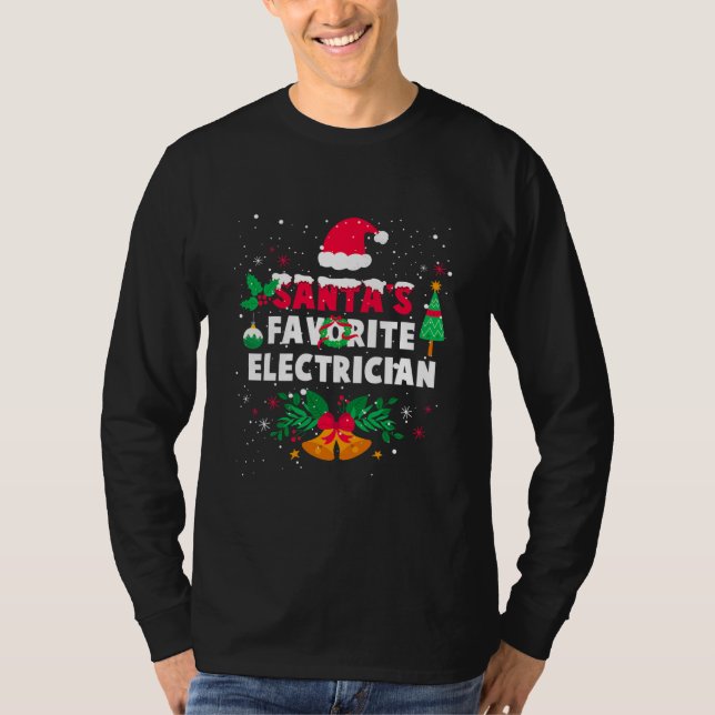 T-shirt père Noël Favori Electricien Noël Noël Noël Noël N (Devant)