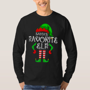 T-shirt Père Noël Favori Elf Noël Famille Correspondance C