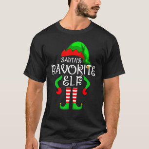 T-shirt Père Noël Favori Elf Noël Famille Correspondance C