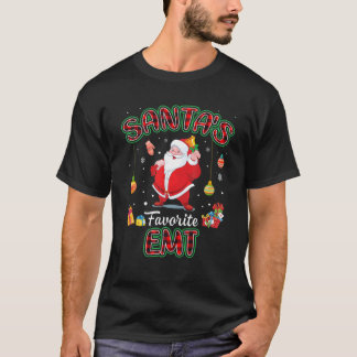 T-shirt père Noël Favori EMT Père Noël Rouge Plaid Noël