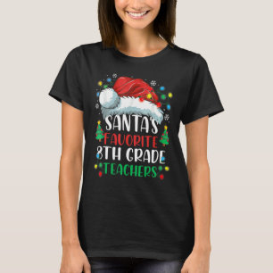 T-shirt Père Noël Favori Enseignant de 8e année Noël Père