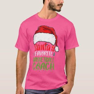 T-shirt Père Noël Favori entraîneur de basket-ball Funny N