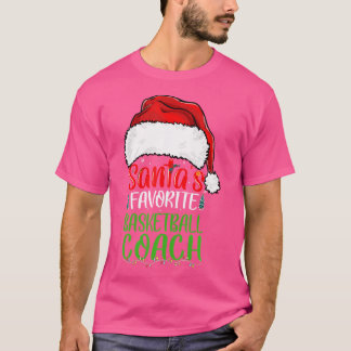 T-shirt Père Noël Favori entraîneur de basket-ball Funny N
