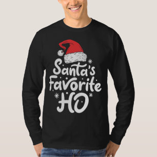 T-shirt Père Noël Favori Ho Drôle Noël Femmes Noël Noël No