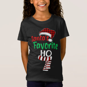 T-Shirt Père Noël Favori Ho Funny Noël Père Noël Red Plai