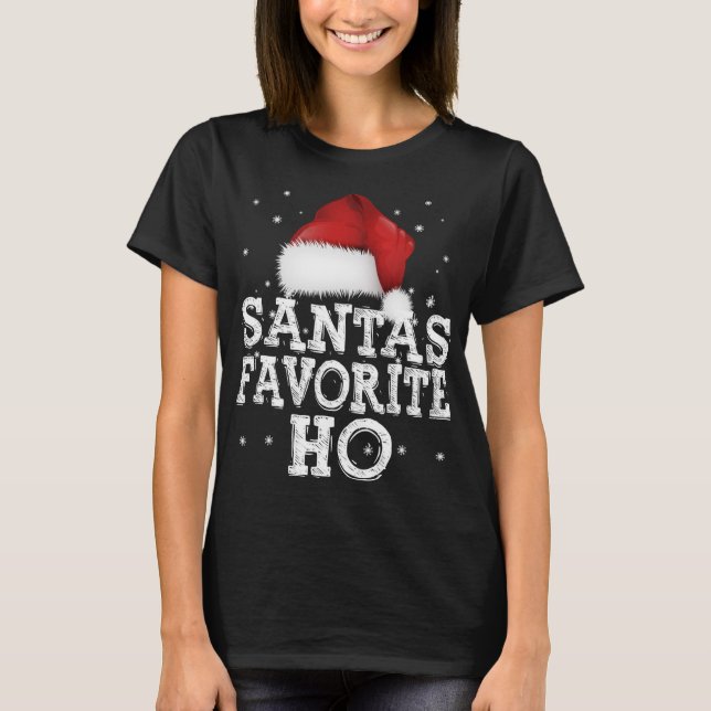T-shirt Père Noël Favori Ho Mignonne Fêtes de Noël Pyjama (Devant)