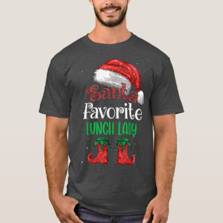 T-shirt Père Noël Favori Lunch lady Funny Christmas Père N