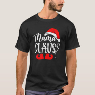 T-shirt Père Noël Favori Mama Funny Mama Claus Santa Hat C