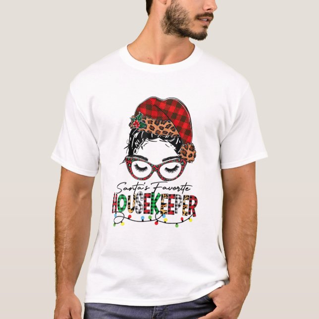 T-shirt Père Noël Favori Ménagère Noël Buffalo Pla (Devant)