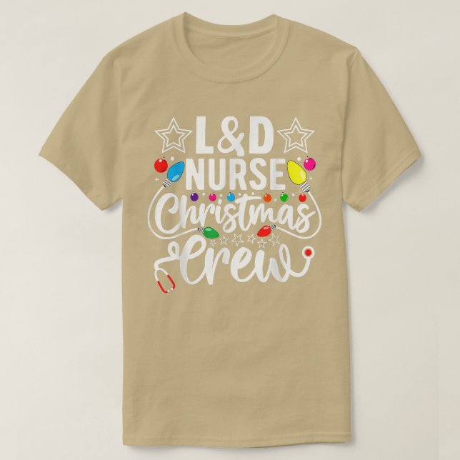 T-shirt Père Noël Favori Nurse Xmas Lumière Santa Chapeau  (Design devant)