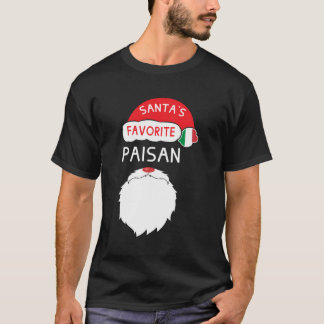 T-shirt Père Noël Favori Paisan Funny Italien Pride Christ