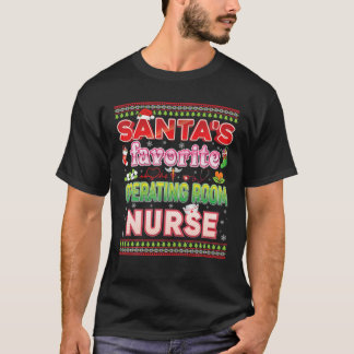 T-shirt père Noël Favori salle d'opération infirmière Noël