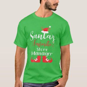 T-shirt père Noël Favori Store Manager mignon Noël Sant
