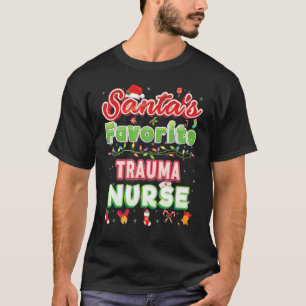 T-shirt Père Noël Favori Trauma Infirmière Noël Père Noël 