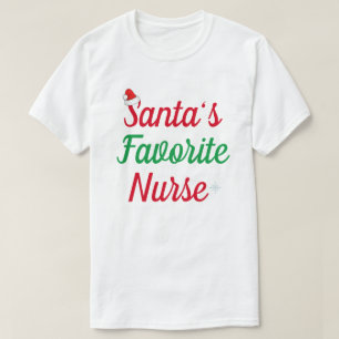 T-shirt Père Noël Favoris Infirmière Noël Infirmière Cadea