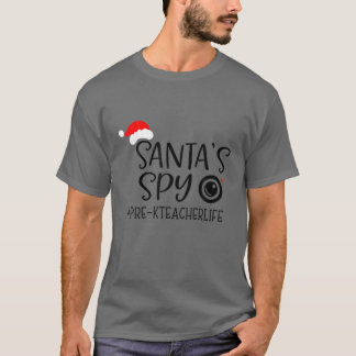 T-shirt Père Noël Favorite Pré-K Enseignant Vie Noël Sant