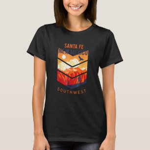 T-shirt Père Noël Fe Nouveau Mexique Native Home Etat Vint