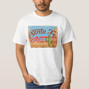 T-shirt père Noël Fe Nouveau Mexique Vintage voyage du d