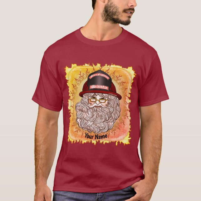 T-shirt père Noël Firefighter (Devant)