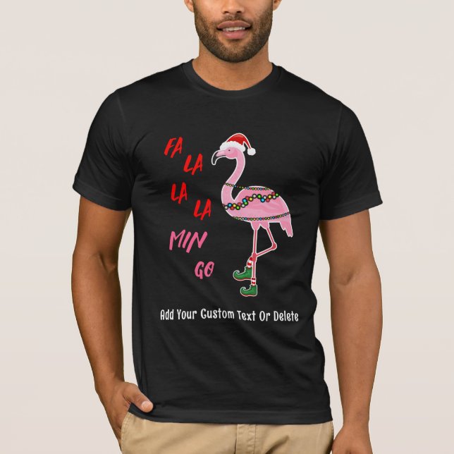 T-shirt Père Noël Flamant rose Floatie Funny Noël Juillet  (Devant)