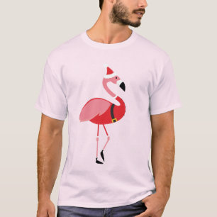 T-shirt Père Noël Flamant rose Fun Christmas