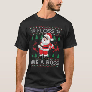 T-shirt Père Noël Floss Comme Un Patron Noël Garçons Enfan