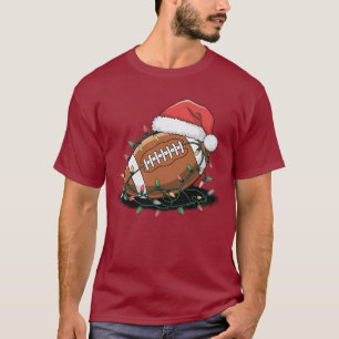 T-shirt Père Noël Football Humour Noël Football Femmes Hom